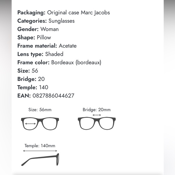 Marc Jacobs MARC 626/S Burgundy Sunglasses - Picture 11 of 11